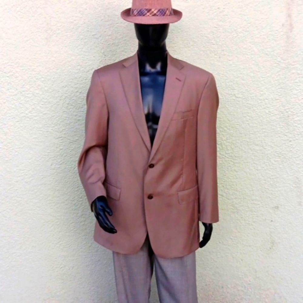 HART SCHAFFNER MARX MEN'S PURE WOOL (2) BUTTON LUXURY BLAZER (USA) - Picture 6 of 17